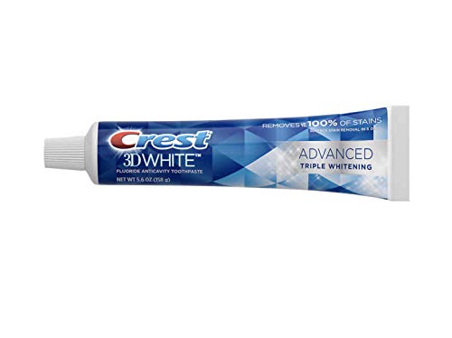 Crest 3D White Advance Whitening Fluoride Anticavity Toothpaste for Oral Health 5 Pack 5.6 Oz Net Wt 28 Oz  
Crest 3D Wh