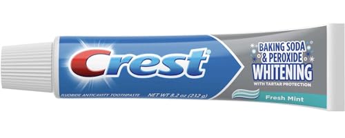 Crest Baking Soda & Peroxide Whitening Toothpaste for Tartar Control Size 8.2oz Fresh Mint