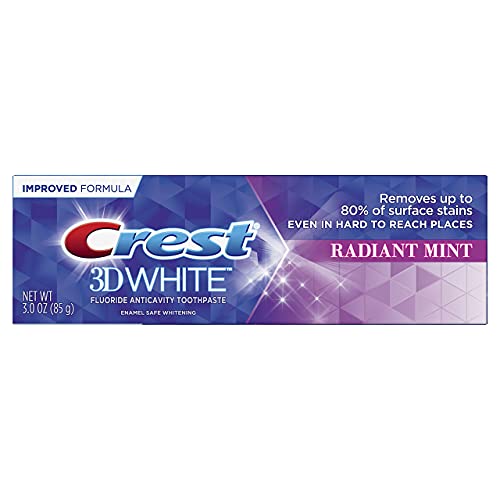 Crest 3d White Radiant Mint Toothpaste for Fresh Breath and Stronger Teeth, Refreshing Flavor, Daily Oral Care, 3oz
| C