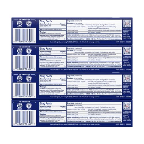 Arm & Hammer Advance White Toothpaste, Clean Mint Flavor, Stain Defense for Whiter Teeth, 6 Ounce (Pack of 4)
| Arm & H