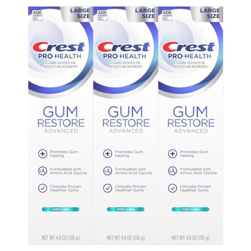 Crest Pro-Health Advanced Gum Restore Deep Clean Fluoride Toothpaste - Anticavity, Antibacterial, Clinically Proven, Gu