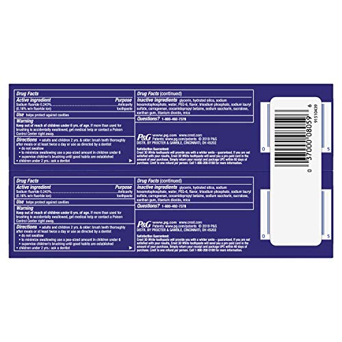 Crest 3D White Whitening Toothpaste Glamorous White for Brighter Smiling, Perfect for Daily Use
| Crest 3D White Whiten