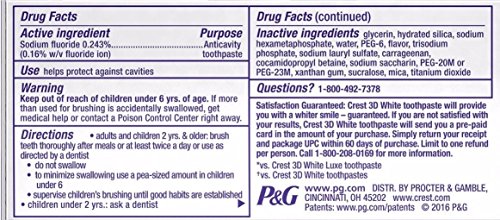 Crest 3D White Brilliance Whitening Toothpaste for Vibrant Peppermint Flavor, TSA Approved Travel Size, 8 Pack
| Crest