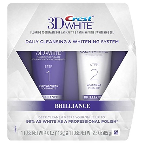 Crest 3D White Brilliance Daily Cleansing Toothpaste Whitening Benefits for Brighter Smiling Every Day, 1 ea  
Crest 3D