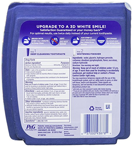 Crest Brilliance Daily Cleaning Toothpaste And Whitening Gel System for Whiter Teeth - Effective Cleaning and Whitening